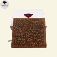 Rush Rider Batik Full Grain Cow Leather Short Wallet Men Purse