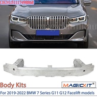 MAGICKIT BMW Front Bumper Reinforcement Crash Bar 7498868 For 2019-2022 BMW 7 Series G11 G12 Facelif