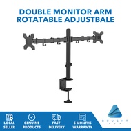 M052 Dual Monitor Arm - Rotatable, Adjustable, Ergonomic Table Mount with Clamp