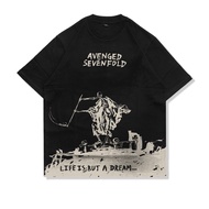 T-Shirt Merchandise A7X Avenged Sevenfold Life Is But a Dream Abum - Oversize Band Vest Tank Top Tan