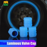 SME 4/8/16pc Car Wheel Tire Valve Cap Tyre Rim Stem Covers Luminous Dust Cover Blue