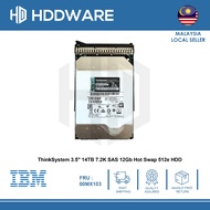ThinkSystem 14TB 7.2K 3.5" SAS 12Gb Hot Swap 512e HDD // 00MX103 // 0F21070 // 4XB7A13906