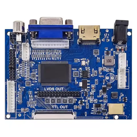LCD Display TTL LVDS Controller Board HDMI VGA 2AV 50PIN for AT070TN90 92 94 Support Automatically V