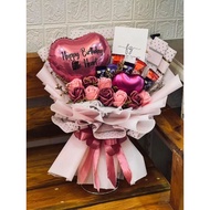 SOAP ROSE WITH CHOCOLATE BOQUET