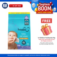 Hoppi 3 In 1 Bundle Pack Baby Wet Wipes (80's)