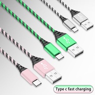 USB A To Type C Cable Date Sync 2A Fast Charging Nylon Braided Wire Charger Cable For Samsung Huawei