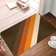 {Wowo} 70s Diagonal Lines Doormat Carpet Mat Rug Polyester Anti-slip Floor Decor Bath Bathroom Kitchen Balcony 40x60