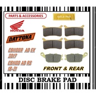 HONDA CB1100 EX 17-21 CB1100 RS 17-20 BRAKE PADS SET SUPERBIKE FR0NT & REAR DAYTONA TYPE GOLD
