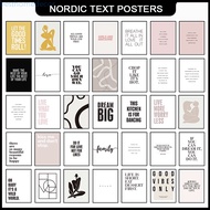 Frames Canvas Painting Nordic Wall Art Motivational Quotes Text Posters And Prints Wall Pictures For