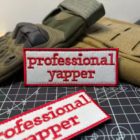 High Quality Professional Yapper Funny Tactical Embroidered patch hook and loop fasteners Morale bad