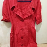 coat merah preloved all size