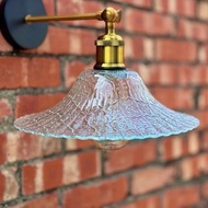 海棠花玻璃壁燈 海棠花玻璃 壁燈 燈具 復古 壓花玻璃