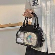 1pc Cute Y2K Bowling Bag, Niche High-End JK Lolita Transparent Decor Bag, Fashion Minimalist Women W