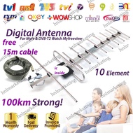 MY TV UHF OUTDOOR ANTENNA AERIAL 10 ELEMENT