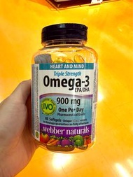 [加拿大直送] webber naturals 三倍強度 Omega-3（900 毫克 EPA/DHA）200 粒軟膠囊