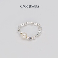 CACO Freshwater Pearl Ring 925 Sterling Silver "Tael" (1 Piece)