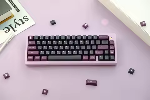 GMK Black Lotus Keycap, 129 Keys PBT Keycaps Cherry Profile DYE-SUB Personalized GMK Keycaps For Mec