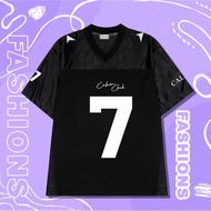 EMBROIDER SEVEN Football T-shirt No. 7 100% Cotton - Calem Clup unisex sports T-shirt - AT011