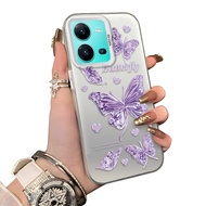 Plating Metal IMD Case For VIVO V25 V25E 5G Phone Cases Casing Solid Color Silicone Cover 7016 CY