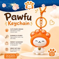 PAWERFUL [ Pawfu Adorable Keychain ] Cute Cat Keychain Rantai Kunci Kucing Comel Hadiah Murah Pawerf