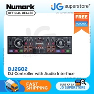 Numark DJ2GO2 Touch Pocket DJ Controller with Mixer, Crossfader, Audio Interface & Touch-Jog Wheels