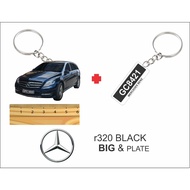 mercedes benz r class r320 black 2d keychain