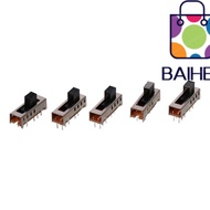 BAIHEE 5pcs Micro Slide Switch, 4 Position SS-24E01 Toggle Switch, Miniature 5mm Toggle Vertical 10P