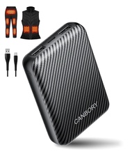 CANBORY [Upgraded 𝐭𝐢𝐧𝐲 𝟏𝟐𝟎𝟎𝟎𝐦𝐀𝐡] pocket size Heated Vest Battery Pack,𝟏𝟐𝟎𝟎𝟎𝐦𝐀𝐡 5V 2.4A USB-C Out/in 