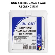 NON-STERILE GAUZE SWAB (7.5CM X 7.5CM - 8 PLY)
