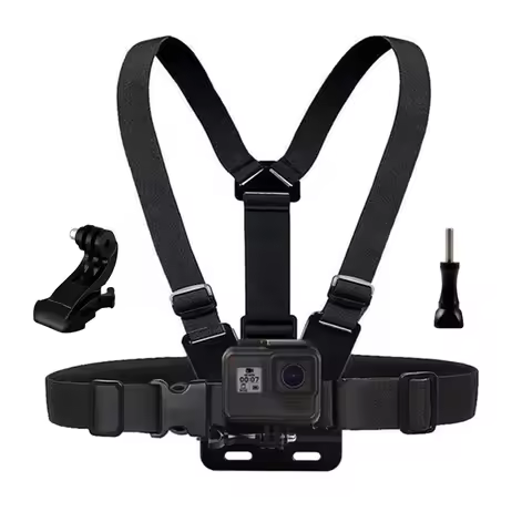 Chest Harness Mount Adjustable Chest Strap Belt with J Hook Compatible for Gopro Hero 12 11 10 9 AKA