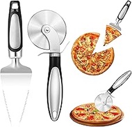Pizza Cutter Wheel,Stainless Steel Pie Spatula Serrated,Triangular Spade Pie Pastry Spatula for Cake