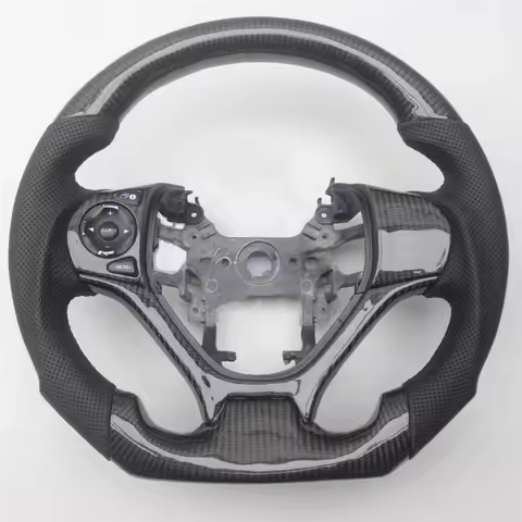 Replacement For Honda Civic 2012-2015 10TH GEN 9 Real Carbon Fiber Leather Steering Wheel