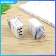 QC3.0 Three-USB UK Charger 5V9V12V Intelligent Multi-port 3A Fast Charging