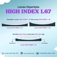 Special H Index 1.67 Bluray and Bluechromic Lens