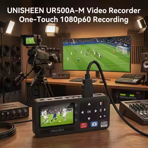 UNISHEEN UR500A-M 1080P Digital Converter HDMI CVBS VGA YPBPR Inputs Portable Video Recorder