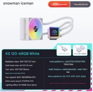 พัดลมชุดน้ำปิด CPU 1/2/3ตอน SNOWMAN KS120/240/360 LGA1700 1200 1151 1155 1156 2011 X79 X99 2066 AMD
