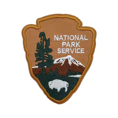 National Park Service Embroidered Patch Morale, Tactical Hook & Loop Fastener for Backpacks, Bags Mi