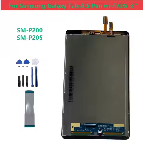 AAA For Samsung Galaxy Tab A S Pen Wi-Fi 3G SM-P200 SM-P205 P200 P205 8" LCD Display Touch Screen Di