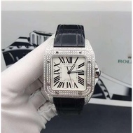 Cartier Cartier Cartier Santos W20073X8 Automatic Machinery Rear Diamonds