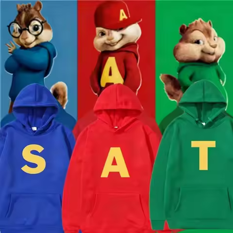Alvin And The Chipmunks_ The Squeakquel's Pullover Woman Manfashion Drop Shoulder Sweatshirt Availab