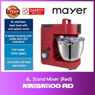 Mayer MMSM100-RD 6L Stand Mixer (Red) WITH 1 YEAR WARRANTY