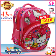 กระเป๋าเป้ เป้เด็ก  กระเป๋า Hello Kitty  ขนาดใหญ่ 27x30x43 ซม. มีซิบ 5 ช่อง สายสะพายมีฟองน้้ำ นุ่ม ไ