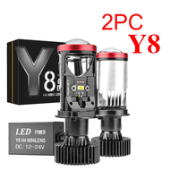 1คู่ หลอดไฟรถยนต์ LED Y8 ตัวใหม่ ปี2022 คัทออฟ พวงมาลัยขวา (RHD) ของแท้ สินค้ามีพร้อมส่ง ขั้ว H4 ไฟห