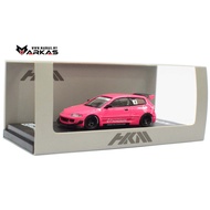 HKM 1/64 HONDA CIVIC EG6 PANDEM ROCKET BUNNY BABY PINK WITH CARBON BONNET STICKER HONG KONG EXCLUSIV