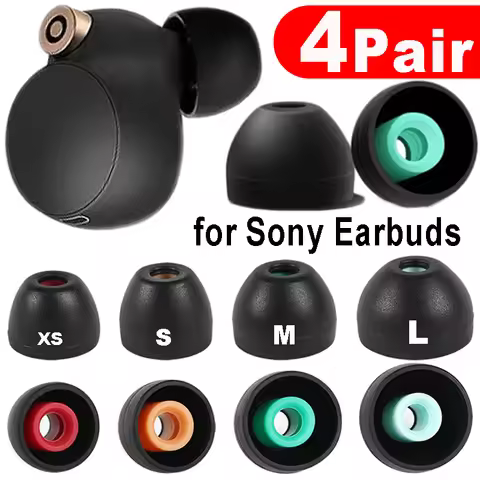 Soft Silicone Ear Tips Earbuds Cap for Sony WF-1000XM5 WF-1000XM4 Replacement in-Ear Caps Covers Ear