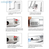 COLO Robusts 4 Number Combination Padlock with Adjustable Shackles Multifunction for Safeguarding Va