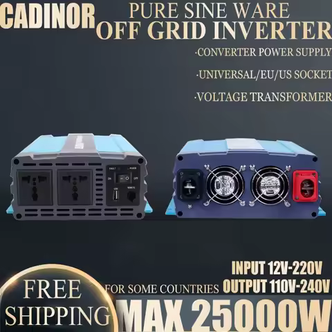 1000W-20000W Pure Sine Wave Inverter DC 12V To AC 220V 50HZ 60Hz Power Car Inverter With LED Display