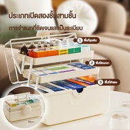 Sent From Thailand Portable Medicine Storage Box Large-Capacity Household Pill Big Cosmetic