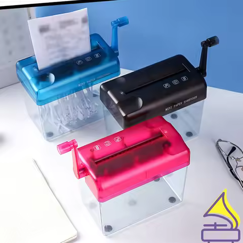 User-friendly Hand Paper Shredder With Wide Application Large Capacity Manual Paper Shredder blue