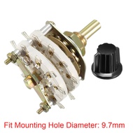 5/6/12/18/20pins 1/2 Deck Band Channel Rotary Switch Selector 4P4T 3P3T 1P4T 2P8T 1P5T with Knob Use
